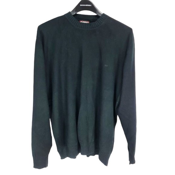 GANT Men Black Pullover Sweater Crew Neck Plus Size 2X Long Sleeve . 27P - Picture 1 of 5